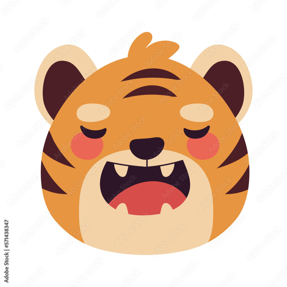 Sticker tiger animal icon