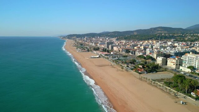 Aerial images of Pineda de Mar beach provide a glimpse into the beauty of this hidden gem on the Barcelona coast.