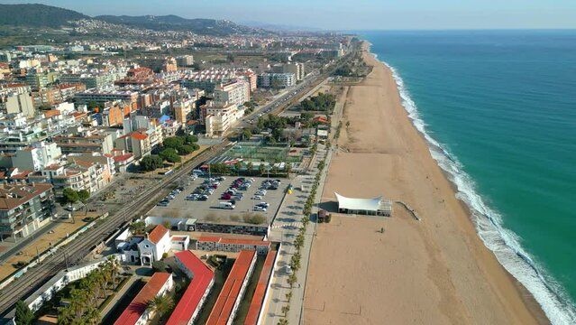 The aerial views of Pineda de Mar beach showcase the stunning beauty of this hidden gem on the Barcelona coast.