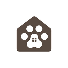 Paw house logo design for pet shop, clinic design