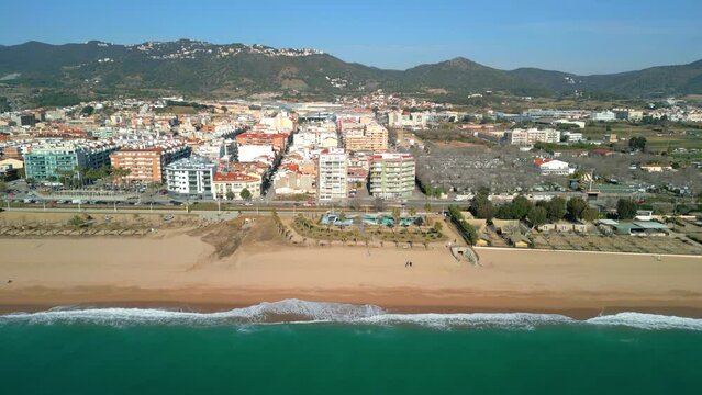 The aerial views of Pineda de Mar beach reveal a hidden gem on the Barcelona coast.