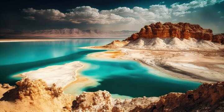 Jordan's Dead Sea. Generative AI