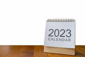 Calendar 2023 space for text, planner and reminder on white background.