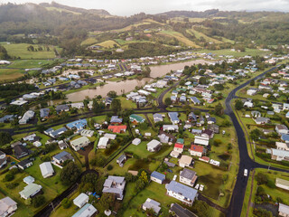 Cooks Beach, Coromandel Peninsula after Cyclone Gabrielle in New Zealand