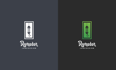 lantern logo, ramadan kareem logo design concept