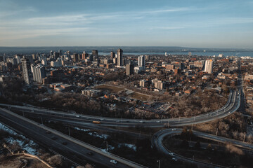 Obraz premium city arial view