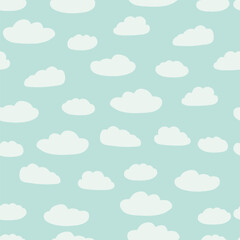 seamless pattern, cloud art surface design for fabric scarf and decor