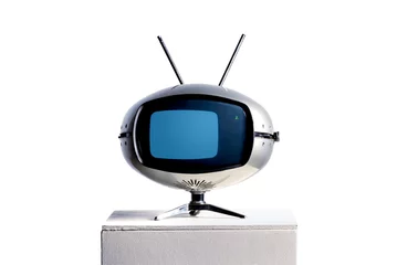 Türaufkleber old vintage ufo shaped television © Ansgar Hiller