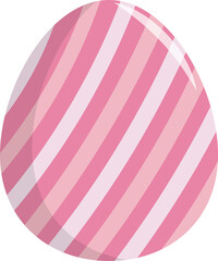 Pink and Pink Line Drawing on Easter Egg PNG