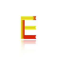 3d illustration blender text alphabet E on a transparent background suitable for design logo symbols