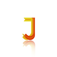 3d illustration blender text alphabet J on a transparent background suitable for design logo symbols