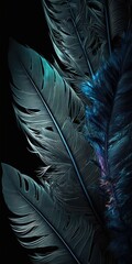 Background texture and wallpaper feather. Generative AI