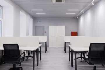 Empty office after renovation with new furniture