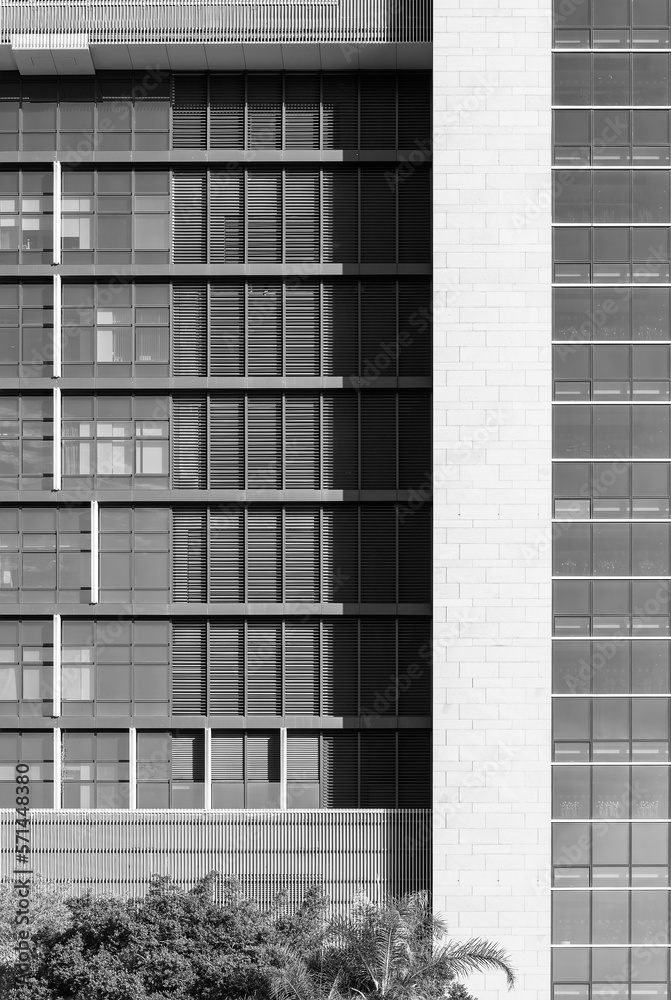 Poster exterior of modern architecture. building abstract background
