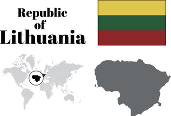 リトアニア　国旗/地図/領土
