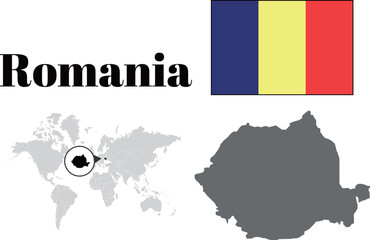 ルーマニア　国旗/地図/領土