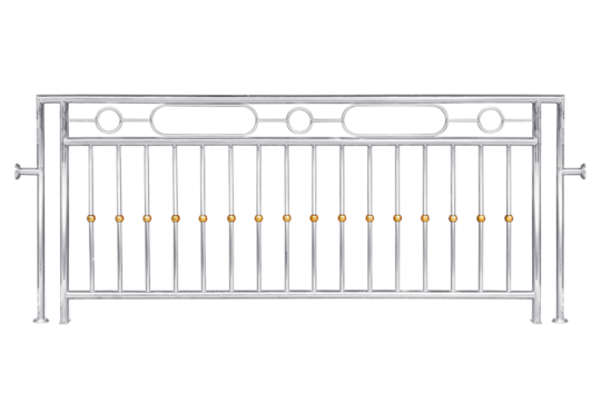 Stainless steel railing.