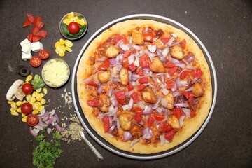 Pizza with Chicken and Paprika