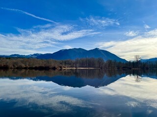 Mountain Si and it’s reflection on a winter day