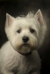 Portrait of a West Highland Terrier