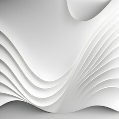 Abstract White Background Curve Lines