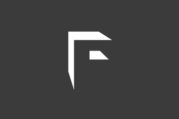 Illustration vector graphic of negative space letter F