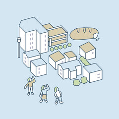 食べかけのパン。
食べ物を大切にすることの必要性