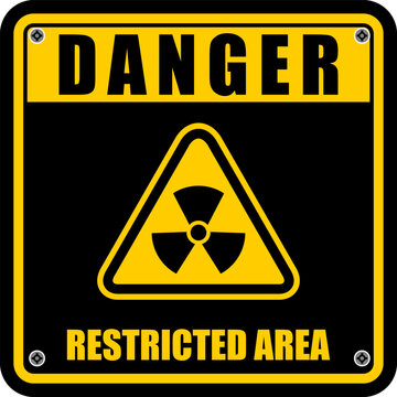 Danger, restricted area, sign vector