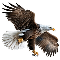 Animal Eagle Design Elements Isolated Transparent Background: Graphic Masterpiece, Clear Alpha Channel for Overlays Web Design, Digital Art, PNG Image Format (generative AI