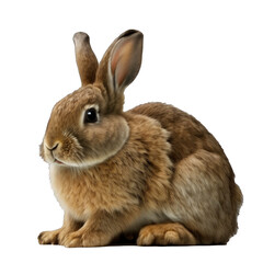 Animal Rabbit Design Elements Isolated Transparent Background: Graphic Masterpiece, Clear Alpha Channel for Overlays Web Design, Digital Art, PNG Image Format (generative AI