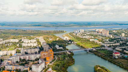 Volgograd, Russia. Krasnoarmeisky district. Volga-Don Canal, Aerial View