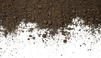 Scattered soil isolated - obrazy, fototapety, plakaty