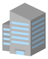 ビルの立体イラスト