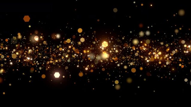 gold glitter sparkles dust light background video
