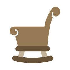 Rocking chair vector icon symbol design