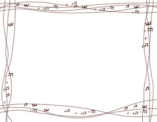 リズミック　音楽音符イメージフレーム素材