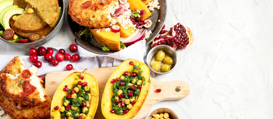 Vegetarian food concept.
