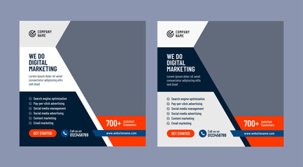 Digital marketing services or agency social media post design template