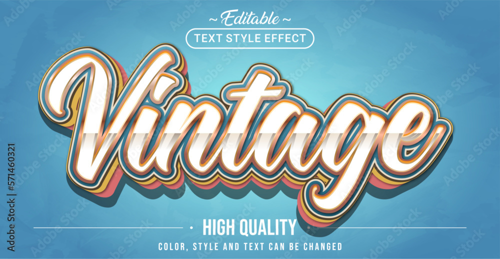 Poster Editable text style effect - Vintage text style theme.