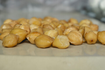 closeup of candlenut used for spices