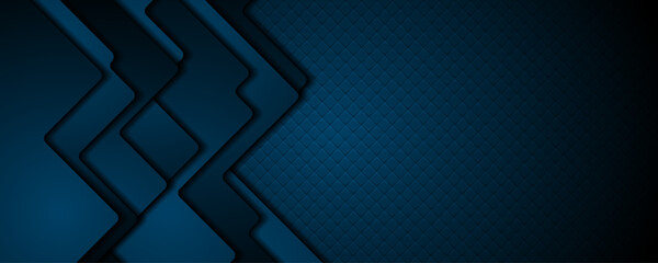 Dark blue abstract corporate geometric background. Vector design