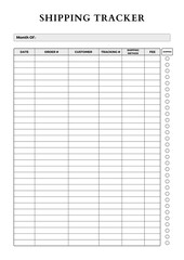 Minimalist planner pages templates. Printable Life & Business Planner Set. Life and business planner.  Shipping Tracker