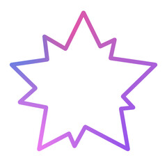 Abstract geometric cute sticker retro style Y2K element