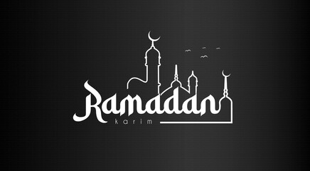 Fototapeta premium Ramadan kareem vector template festival banner