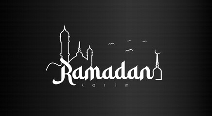 Ramadan kareem vector template festival banner