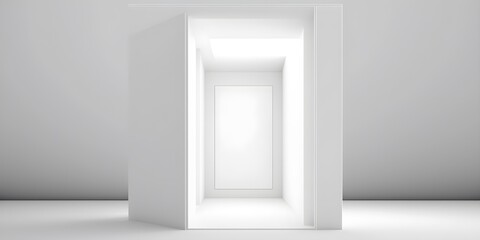 White door on a white wall, white modern design and white abstract art, exlusive, mysterious and expensive white AI, AI Générative, Générative.