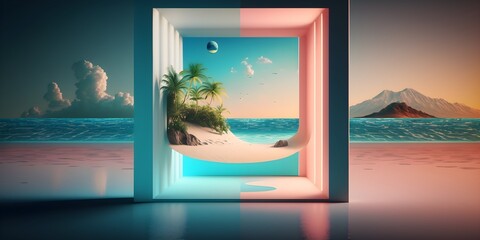 Sand Landscape Horizon Illusion, Minimalistic Artworks with Artistic & Warm Feeling, Modern Illustrations
AI, AI Générative, Générative.