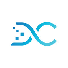 initial DC letter D technology IT combination D