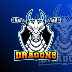 Dragon Hockey Animal  Team Badge