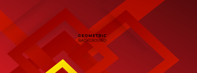 Top view of red yellow stripes templates for background. Geometry background.